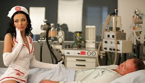 18 year old beauty Kaci Starr stripping off satin bra and panty set